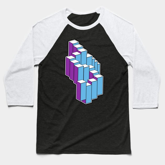 Geometric Shape Baseball T-Shirt by nickemporium1